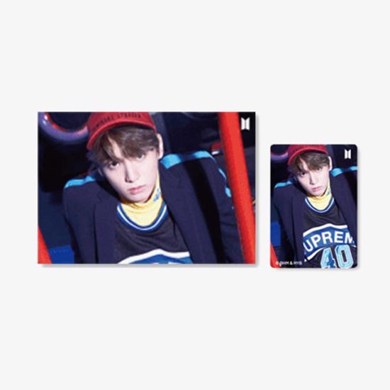 Bts(Bangtan Boys) 3D-Foto-Linsenraster-Postkarte + 1 Fotokarte VER.2 (LIEBE DICH SELBST „Sie“) 7 Mitglieder von Joom DACH