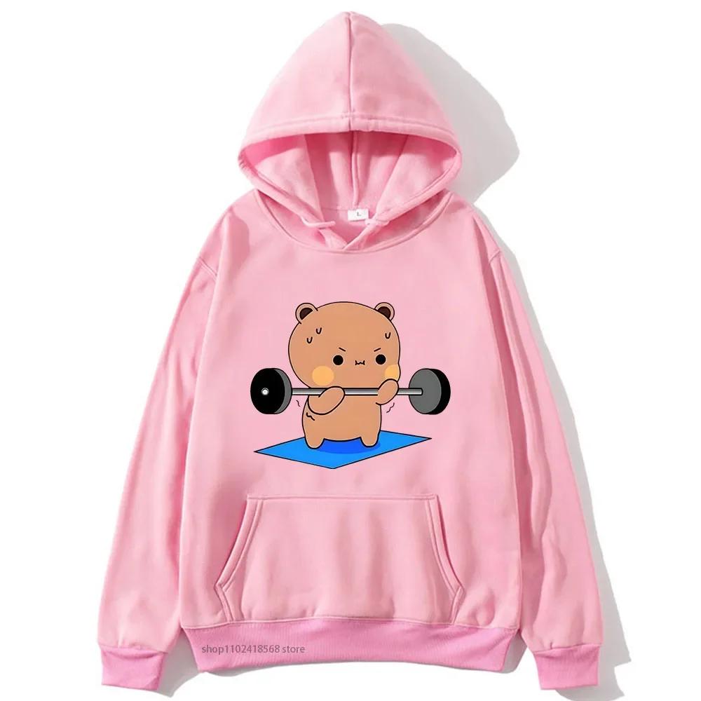 BuBu beobachtet DuDu Gewichtheben ist ein Turner Hoodie Pandabär Sweatshirt Paar Kleidung Männer Kawaii Frauen Tops XL von Joom DACH
