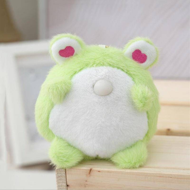 Bubble Frosch Plüschtier Schlüsselanhänger Anhänger Lockiger Frosch Puppe Kleidung DIY Zubehör Hosen Accessoires für Mädchen Geschenk 12Cm von Joom DACH
