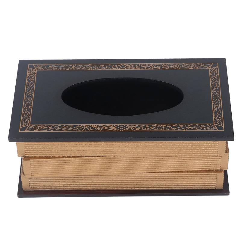 Buch Taschentuchboxhalter Große Öffnung Bemaltes Buch Aussehen Papierservietten Spender für Zuhause von Joom DACH