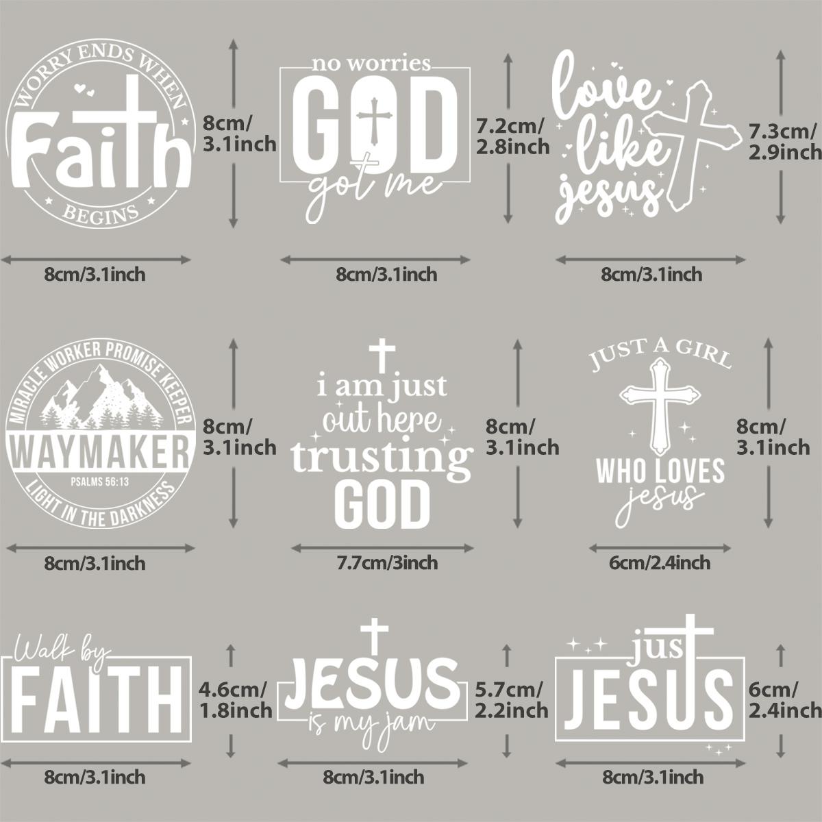 Buchstaben-Aufnäher, Bastelbedarf, Juses Faith, Bekleidungszubehör, DIY, neue Wärmeübertragung, waschbar, Parches Para Ropa, Jesus, Gott von Joom DACH