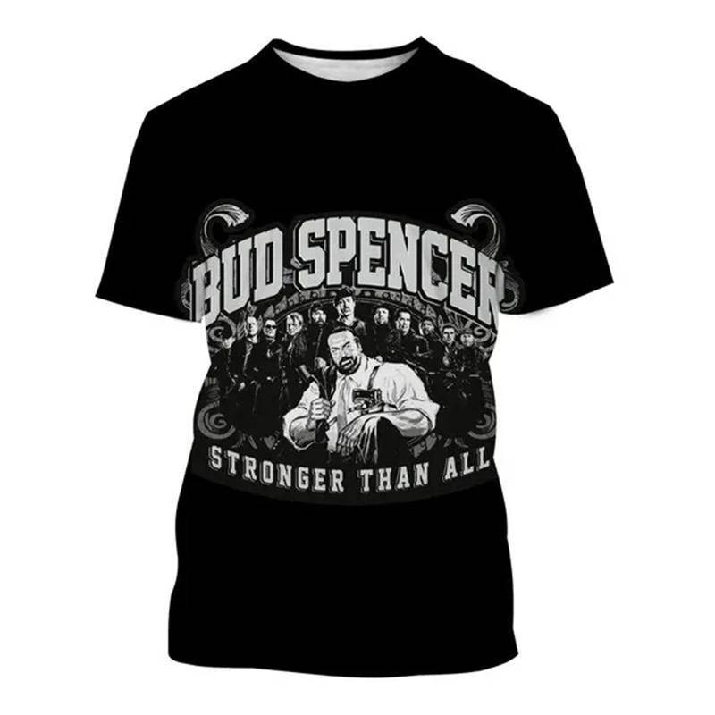 Bud Spencer Terence Hill 3D-bedruckte T-Shirts für Herren und Damen, Mode, Streetwear, übergroßes kurzärmeliges T-Shirt, Y2K, Unisex-Kleidung 6XL von Joom DACH