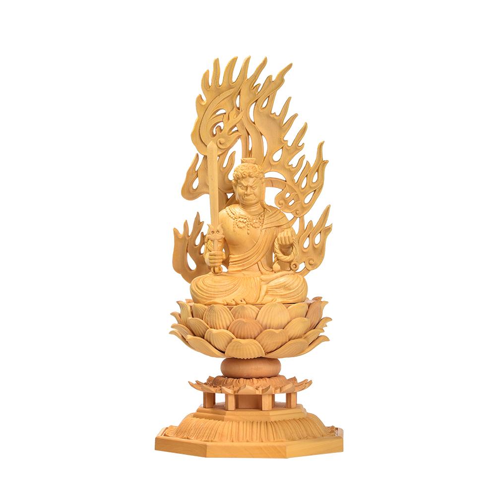 Buddha-Statue Fudo Myoo Buchsbaum-Kunsthandwerk Buddha-Statue Die ursprüngliche Gottheit des Wächters betete um die Beseitigung des Unglücks orange Buddha-Statue Fudo Myoo Buchsbaum-Kunsthandwerk Buddha-Statue Die ursprüngliche Gottheit des Wächters betete um die Beseitigung des Unglücks orange von Joom DACH
