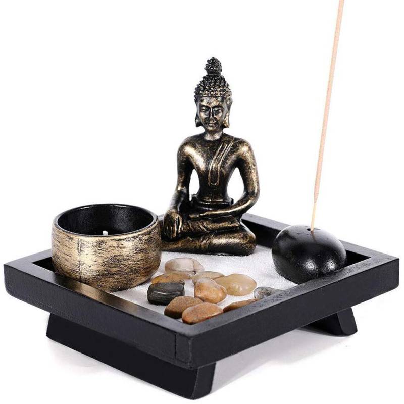 Buddha Statue Teelichthalter Räucherstäbchenhalter Heimdekoration Geschenk von Joom DACH
