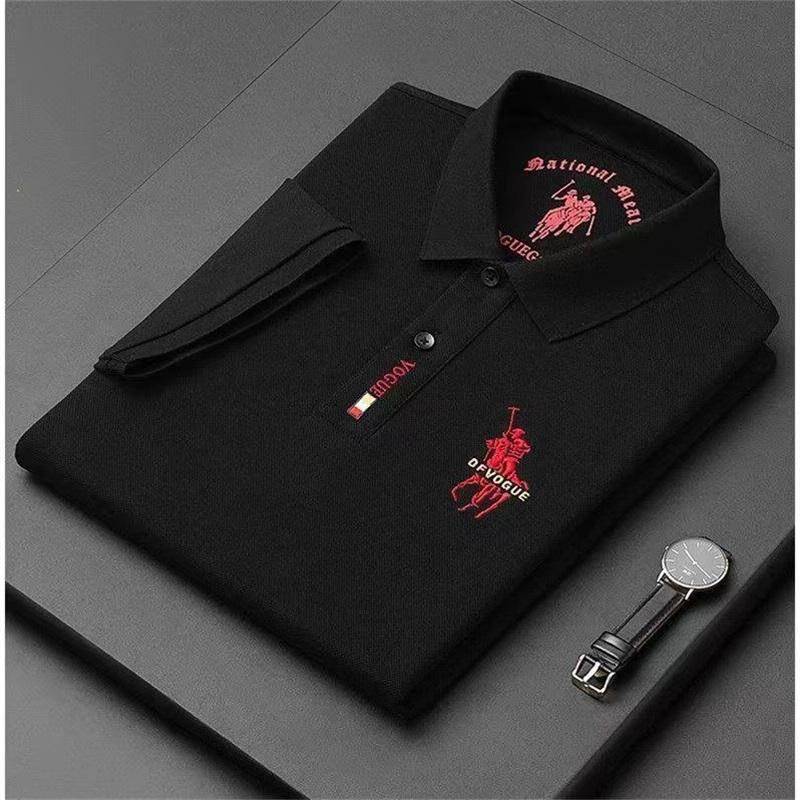 Bügelfreies Business Casual Poloshirt mit Stickerei für Herren XXXL schwarz von Joom DACH
