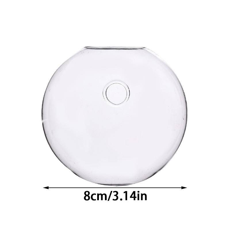 Bürovase, Wandbehang, Glas, Wanddekoration, Hydrokultur, halbrund 8CM von Joom DACH