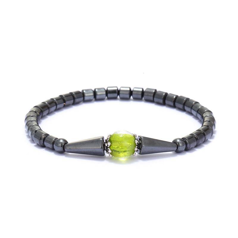 Bunte Hämatit-Energie-Magnete-Armband-Fußkettchen-Frauen-bunter Stein-Magnettherapie-Gesundheitswesen-Armband-Charme-Schmuck style5 von Joom DACH