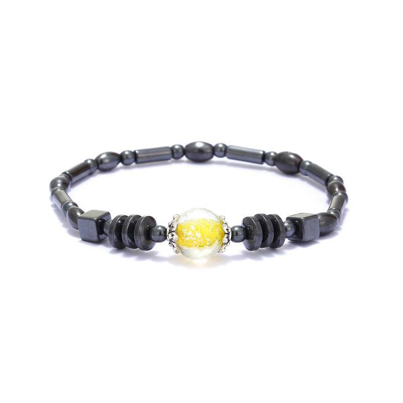 Bunte Hämatit-Energie-Magnete-Armband-Fußkettchen-Frauen-bunter Stein-Magnettherapie-Gesundheitswesen-Armband-Charme-Schmuck style6 von Joom DACH