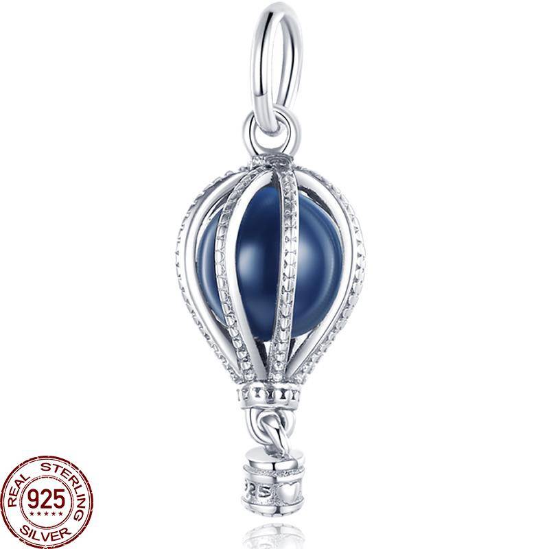 Bunte Heißluftballon-Charms-Perlen für Frauen, 925er Silber, Flugzeug-Haus, baumelnd, passend für Armband und Halskette, DIY-Schmuckkennzeichnung von Joom DACH