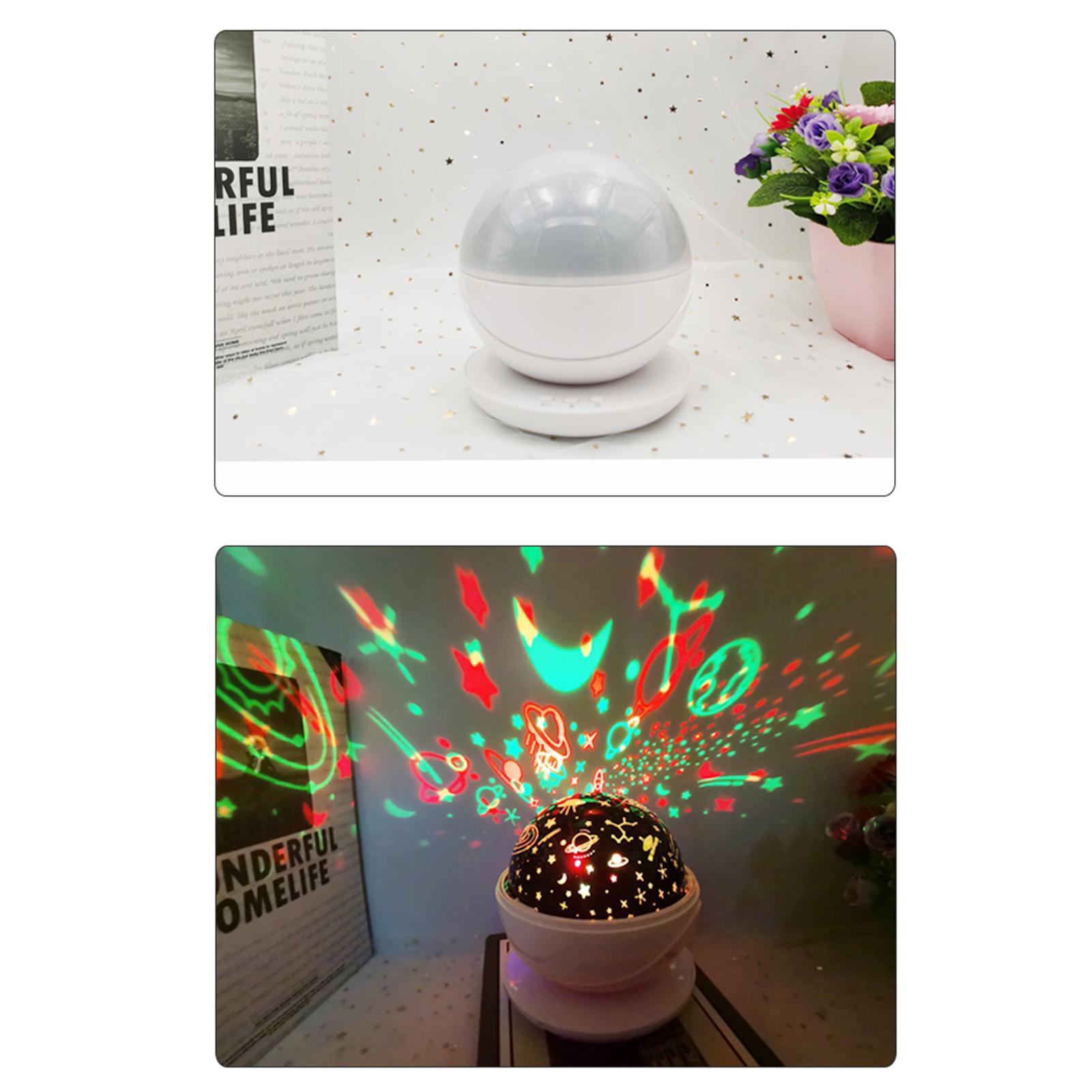 Bunte LEDs Magics Ball Projektor Licht Drehbares Nachtlicht mit Tier-/Sternmuster-Abdeckung blau von Joom DACH