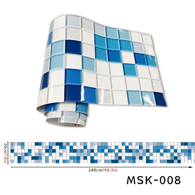 Bunte Mosaik-Wandfliesen-Aufkleber und selbstklebende, abnehmbare Badezimmer- und Küchenfliesenaufkleber, wasserdichte Mosaik-Dekorationsaufkleber, Rolle 20 x 240 cm MSK008 Bunte Mosaik-Wandfliesen-Aufkleber und selbstklebende, abnehmbare Badezimmer- und Küchenfliesenaufkleber, wasserdichte Mosaik-Dekorationsaufkleber, Rolle 20 x 240 cm MSK008 von Joom DACH