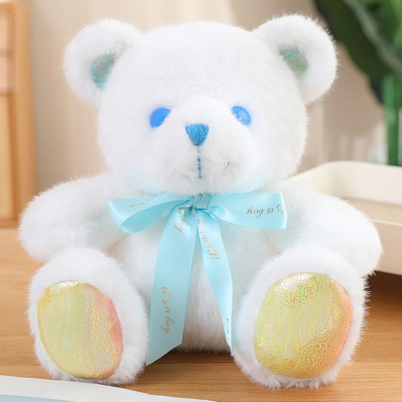 Bunte Teddybär Plüschtiere Superweicher Bär Umarmbares Kissen Cartoon Stofftierpuppe Kinder Kinder Geburtstags-Weihnachtsgeschenk 25cm blau von Joom DACH