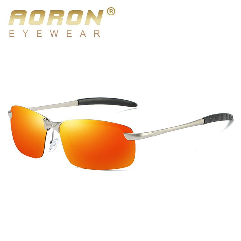 Bunter Rahmen Herren Pilot Polarisierte Sonnenbrille Klassisches Design Outdoor Schwarz Fahrbrille Anti-Glare-Brille rot von Joom DACH