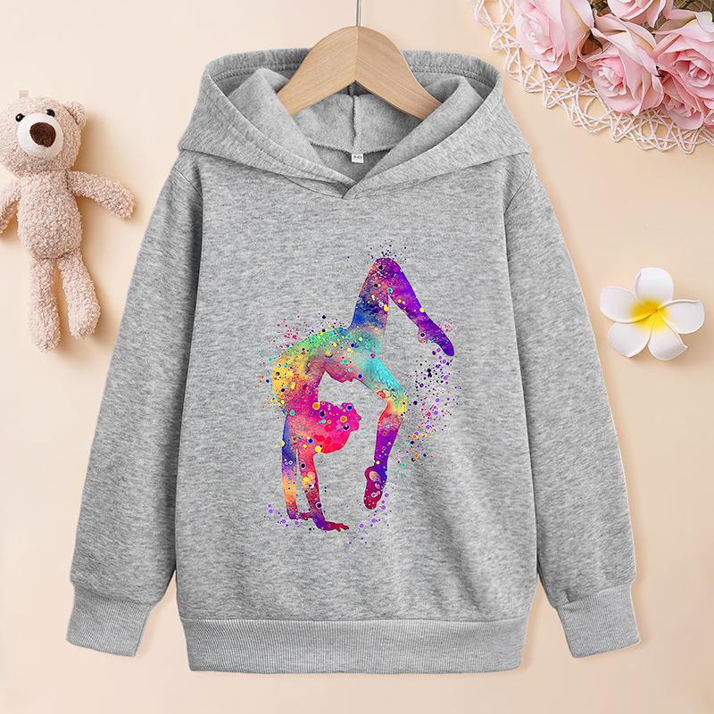 Bunter Turner Hoodie Sweatshirt für Mädchen Mode Kawaii Langarm Top Pullover Pullover für Kinder Kinder 150CM von Joom DACH