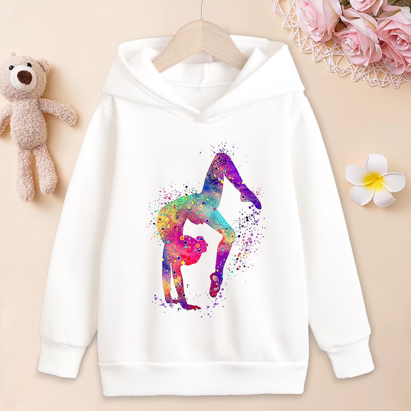 Bunter Turner Hoodie Sweatshirt für Mädchen Mode Kawaii Langarm Top Pullover Pullover für Kinder Kinder 160CM von Joom DACH
