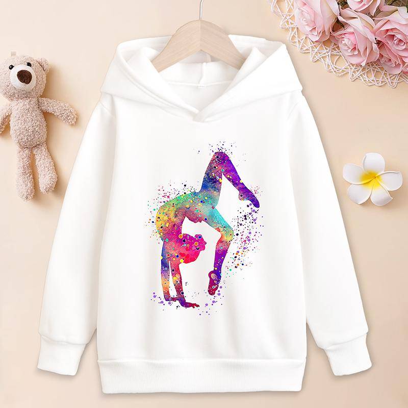 Bunter Turner Hoodie Sweatshirt für Mädchen Mode Kawaii Langarm Top Pullover Pullover für Kinder Kinder 160CM von Joom DACH