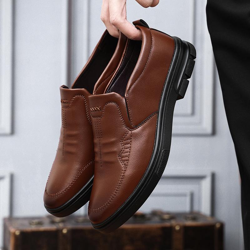 Business Formal Wear All-Match Herrenschuhe Herren Dreigelenk Lederschuhe Casual Formal Wear Herren Lederschuhe Herrenmode 44 von Joom DACH