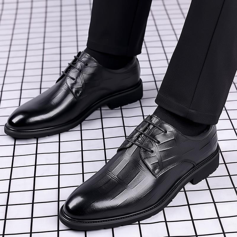 Business Formale Lederschuhe Herren Neue Leder Casual Atmungsaktive Herren Britischen Koreanischen Stil Spitze Bräutigam Hochzeit Schuhe 48 schwarz von Joom DACH