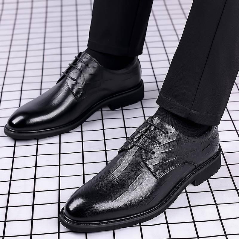 Business Formale Lederschuhe Herren Neue Leder Casual Atmungsaktive Herren Britischen Koreanischen Stil Spitze Bräutigam Hochzeit Schuhe 48 schwarz von Joom DACH