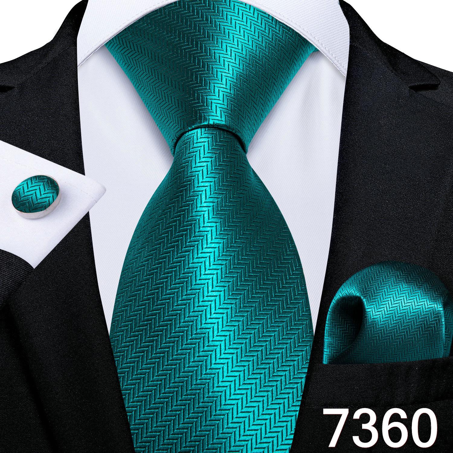Business-Krawatte für Herren, karierte Krawatten, formelle Seidenkrawatte, handliches Manschettenknopf-Set für Männer, formelle Krawatte Dibangu N-7360 Business-Krawatte für Herren, karierte Krawatten, formelle Seidenkrawatte, handliches Manschettenknopf-Set für Männer, formelle Krawatte Dibangu N-7360 von Joom DACH