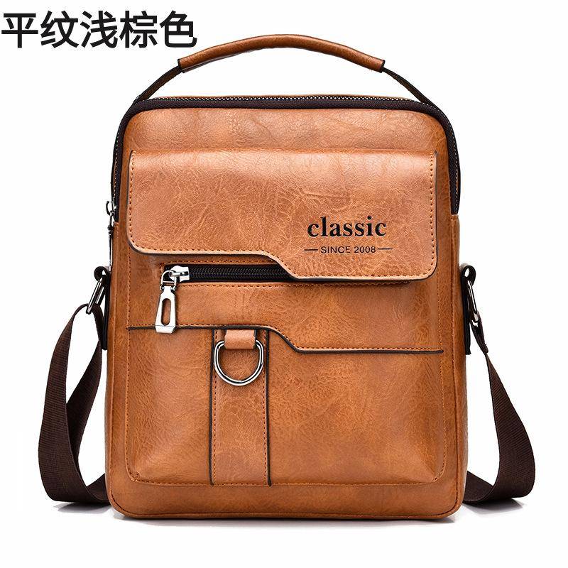 Business-Umhängetasche für Herren – Wasserabweisende, robuste Leder-Umhängetasche mit großem Fassungsvermögen und Premium-Design für Büro und Reisen hellbraune von Joom DACH