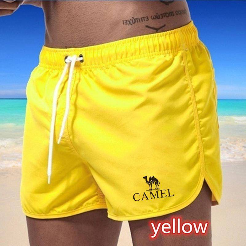 CAMEL 2024 Sommer Herren Schnelltrocknende Badehose Sporthose Bademode Strandshorts Joggingshorts 2XL gelb von Joom DACH