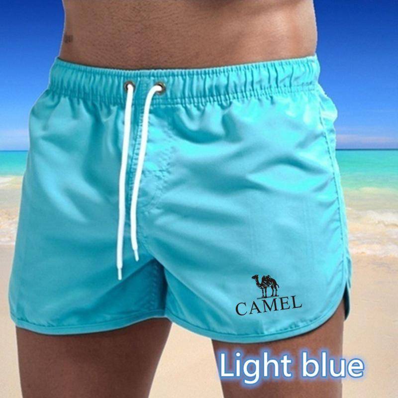 CAMEL 2024 Sommer Herren Schnelltrocknende Badehose Sporthose Bademode Strandshorts Joggingshorts 4XL blau von Joom DACH