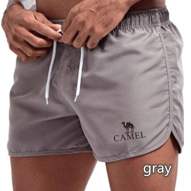 CAMEL 2024 Sommer Herren Schnelltrocknende Badehose Sporthose Bademode Strandshorts Joggingshorts M silber von Joom DACH