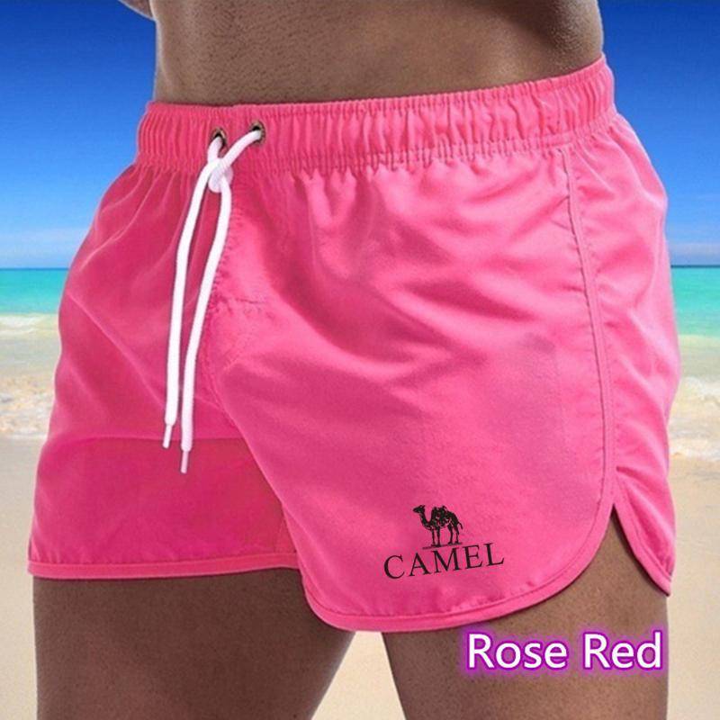 CAMEL 2024 Sommer Herren Schnelltrocknende Badehose Sporthose Bademode Strandshorts Joggingshorts XL rosa von Joom DACH
