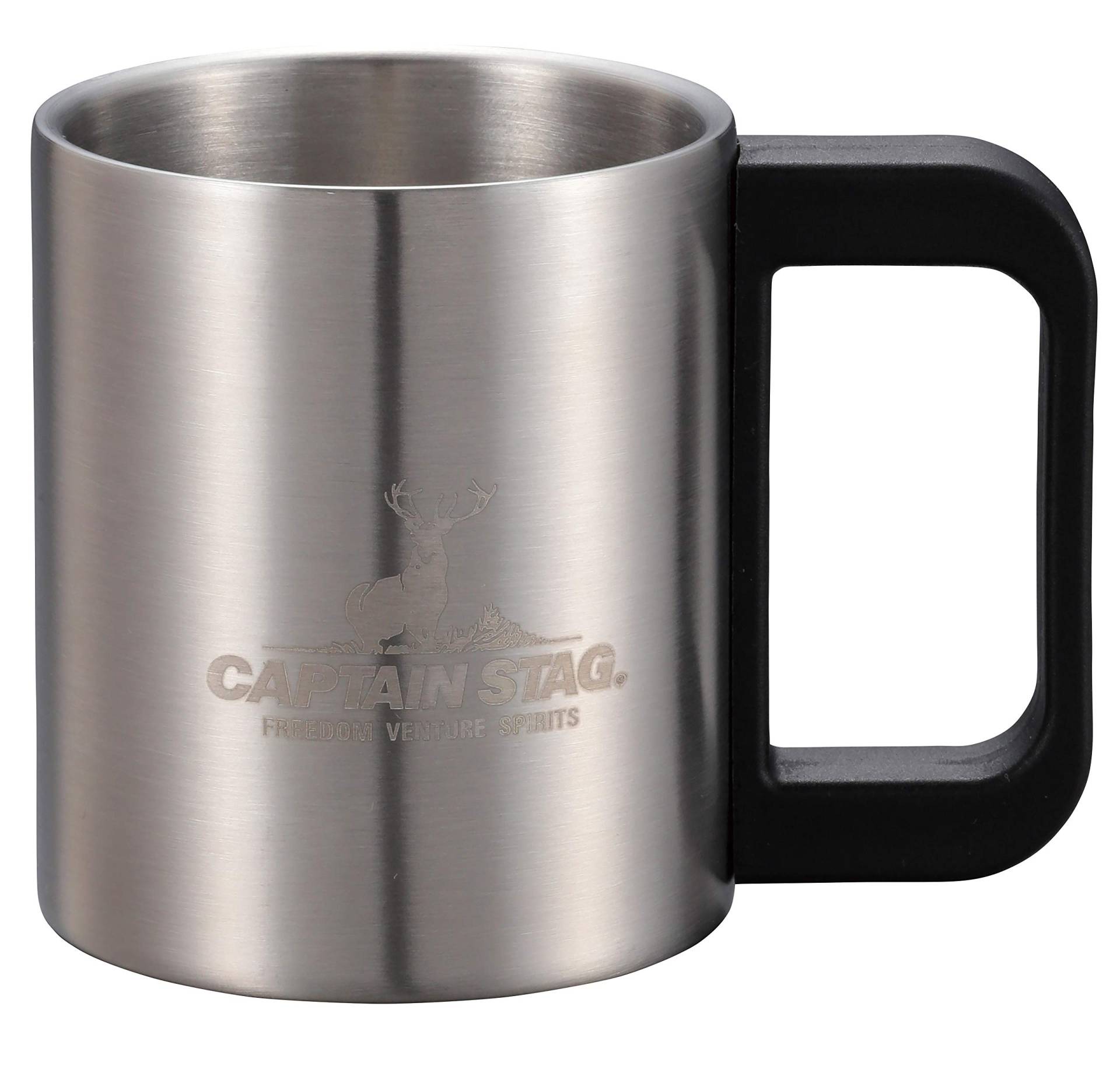 CAPTAIN STAG Outdoor-Tasse, Becher, Trinkglas, 250 ml, doppelter Edelstahl, hohl, doppelte Struktur, Edelstahl, NEU Freedom UH-2011 von Joom DACH