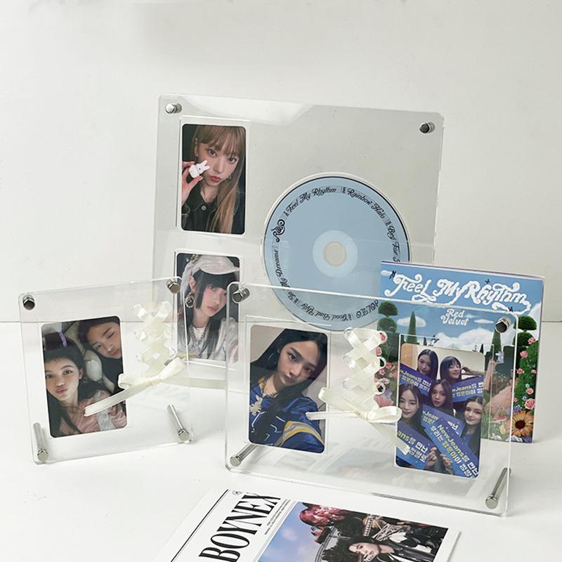 CD-Bild-Display-Ständer Rahmen Transparent Acryl Foto Rahmen Fotokarte Halter Idol Postkarten Protector Room Decor A von Joom DACH