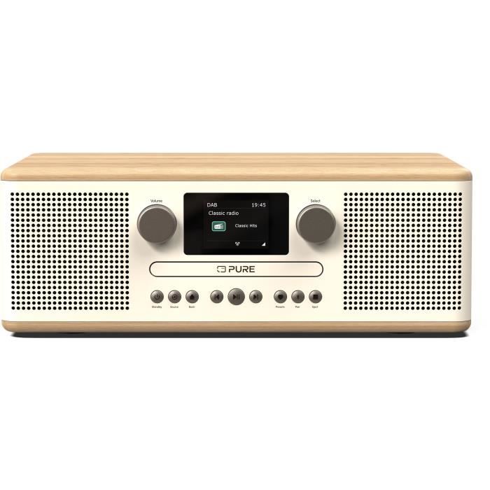 CD-Player &; Digitalradio - PURE - Classic C-D6 - Baumwollweiß/Eiche weiß von Joom DACH