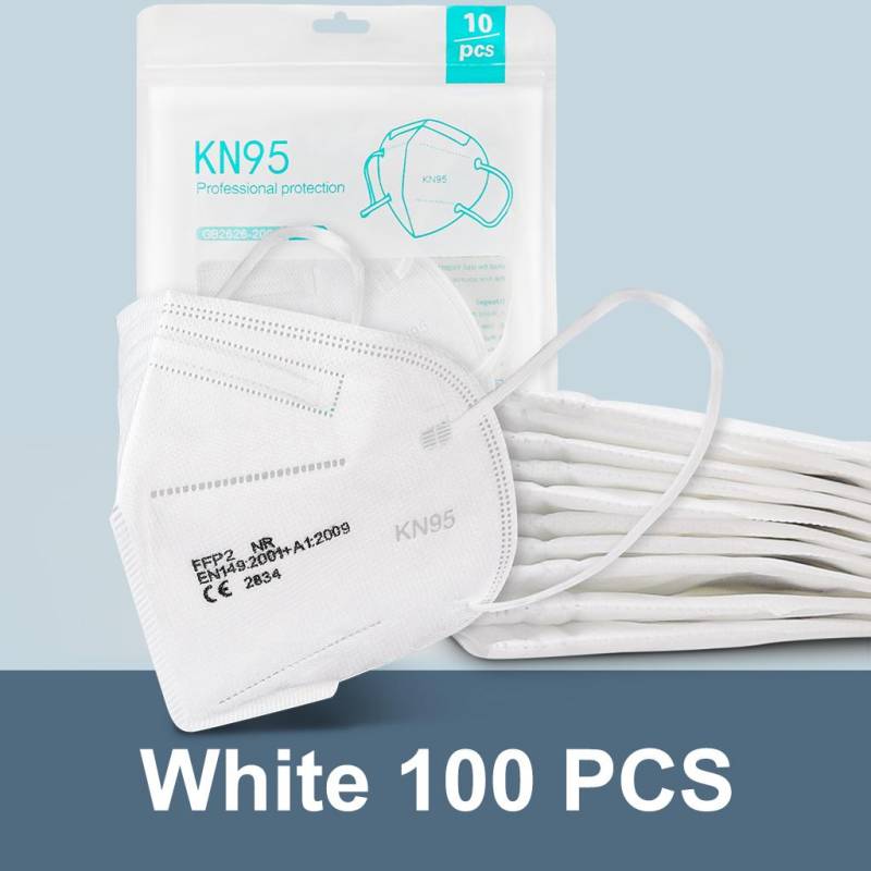 CE FFP2 Gesichtsmaske Fischmaske Kn95 zugelassen Mascarillas Faciales wiederverwendbare Maske 100 PCS weiß von Joom DACH