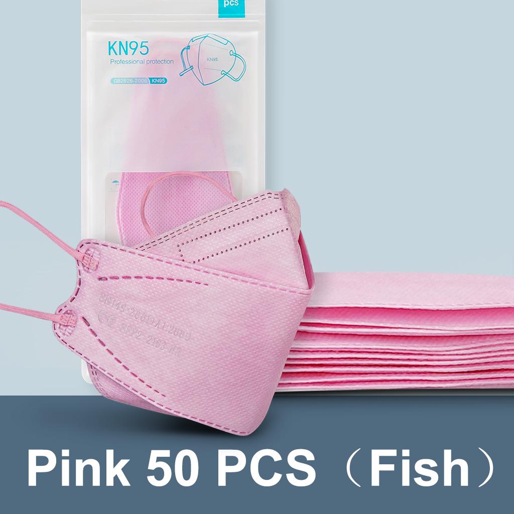 CE FFP2 Gesichtsmaske Fischmaske Kn95 zugelassen Mascarillas Faciales wiederverwendbare Maske 50 PCS(Fish) rosa von Joom DACH