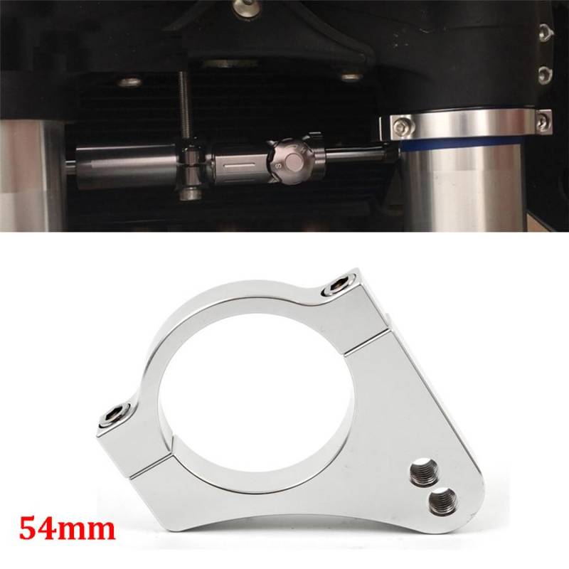 CNC Aluminium Motorrad 54mm Gabel Lenkungsdämpfer Montageklemme Rohrhalterung x1 von Joom DACH