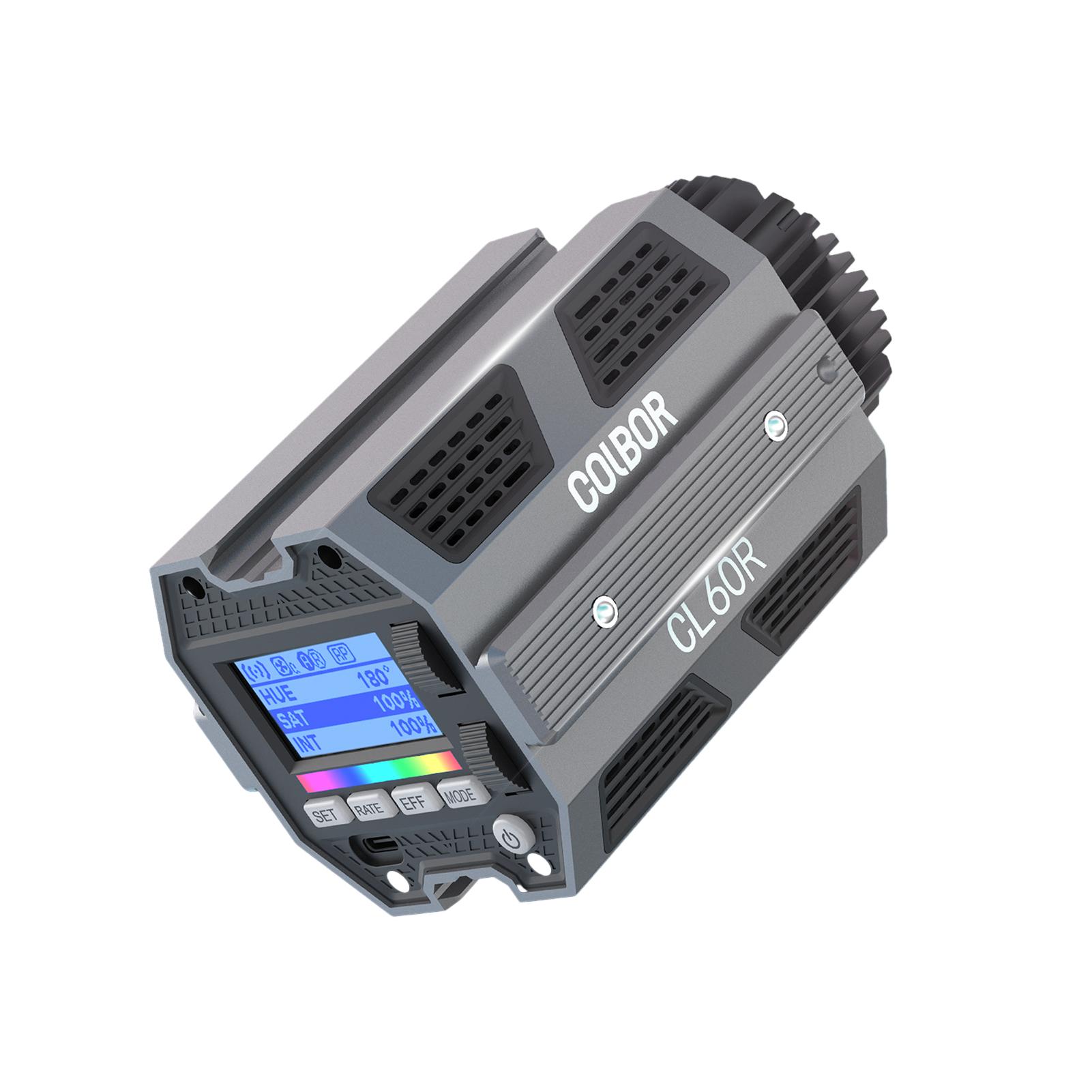 COLBOR CL60R Tragbares RGB-Videolicht 65W COB-Fotografielicht 2700K-6500K Dimmbar CRI mehr als 97 mit US Plug schwarz von Joom DACH