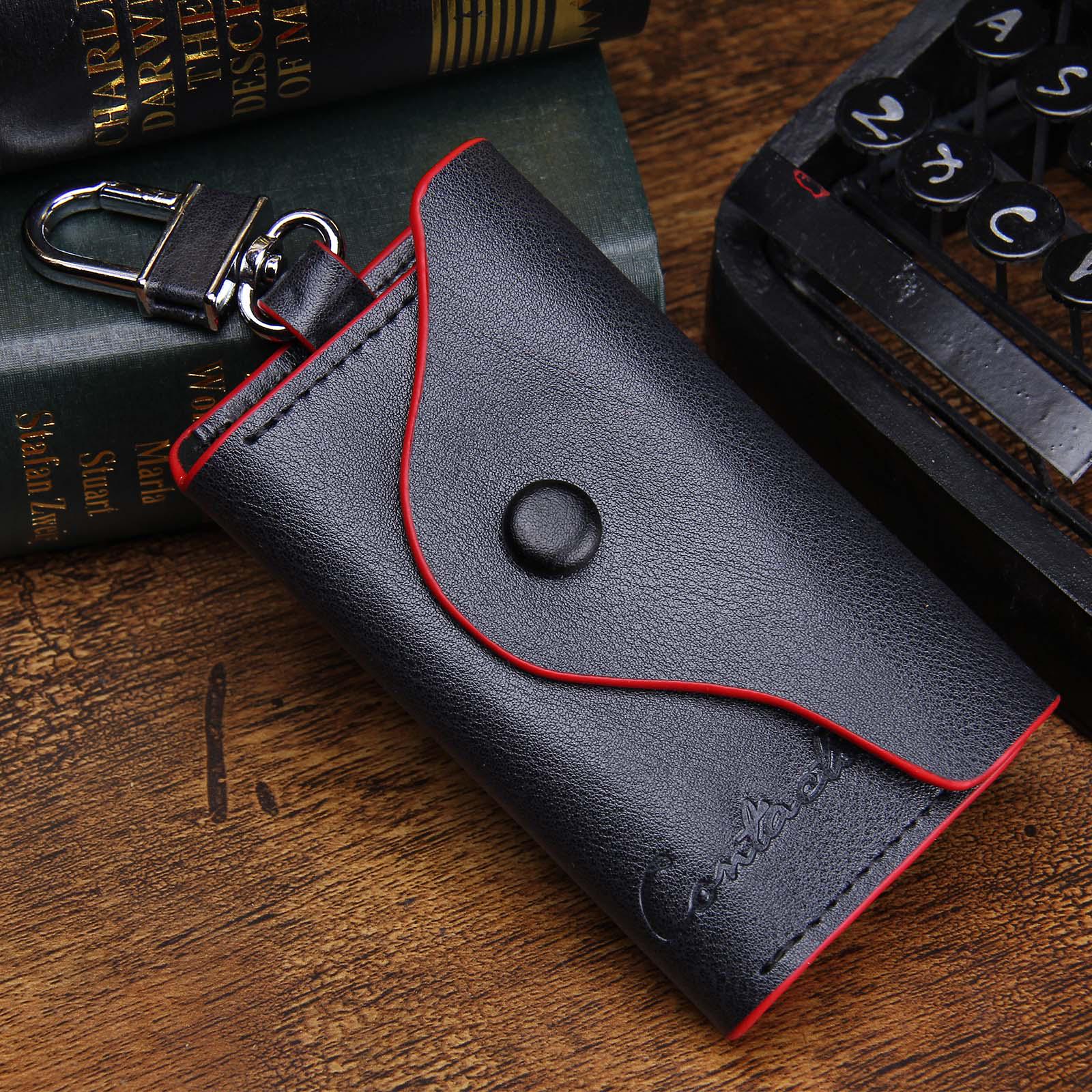 CONTACT'S Herren-Schlüsseletui aus echtem Leder, männliche Haushälterin, Schlüsselhalter für Herren, Schlüsselanhänger schwarz von Joom DACH