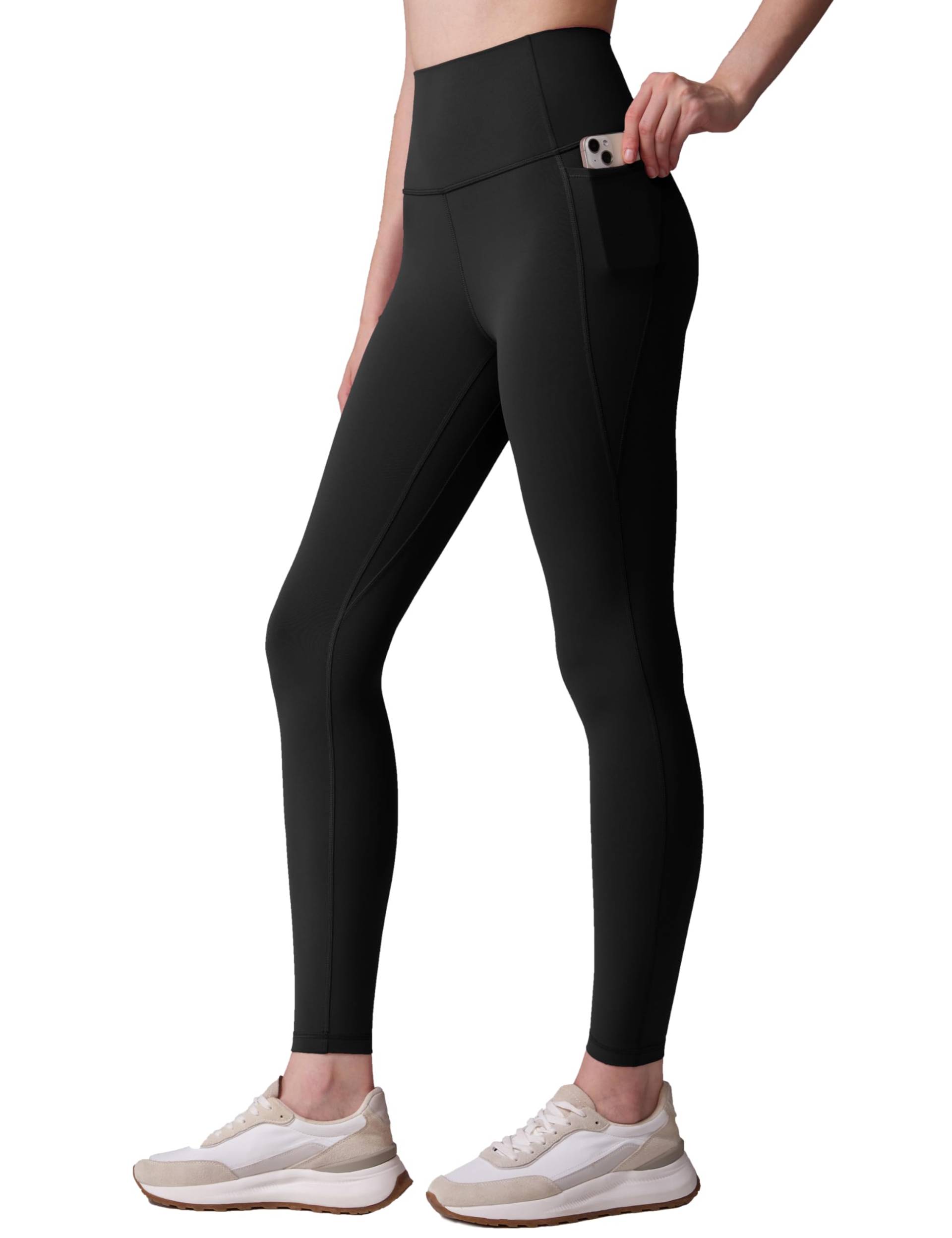 CRZ YOGA Cropped Yoga mit asiatischer Größe M Damen Leggings, Schnelltrocknend, Stretch, Taschen, Passform, Butterluxe, 24-Zoll Innennaht, Schwarz, schwarz von Joom DACH