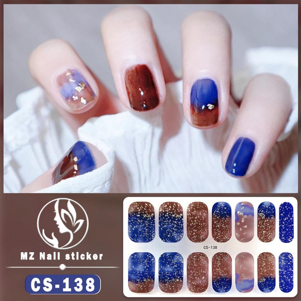 CS wasserdichtes No-Bake Gel-Nagellack-Folie Vollsticker Kontrastfarbe Tigerkopf Nailart-Folienpapier Nagel-Folienpapier Patch von Joom DACH