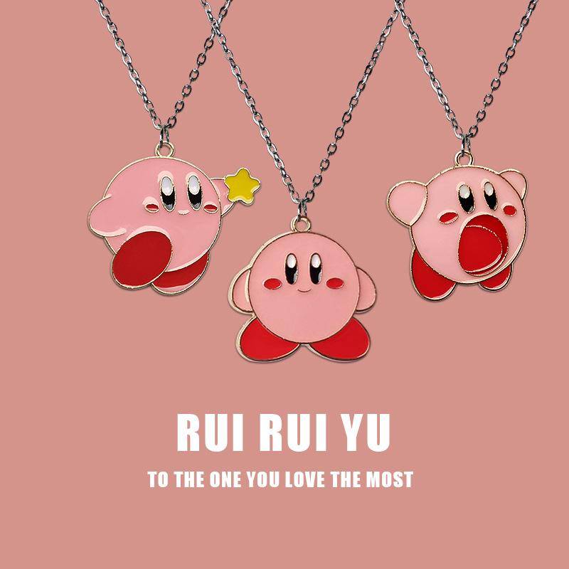 CUCU New Star Kabi Kawaii Cartoon Süßes Paar Halskette Puppe Engel Stern Anime Anhänger Set Anime Kirby Dekor Spielzeug Mädchen Geburtstagsgeschenk 3 Pcs von Joom DACH