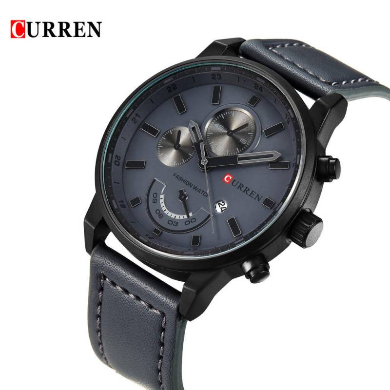CURREN Neue Marke Mode Quarz Männer Uhr PU Leder W/Kalender 3ATM Wasserdicht Mann Casual von Joom DACH