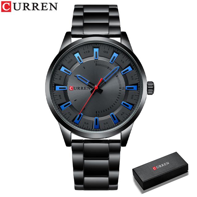 CURREN Neue Mode Einfache Stil Männer Uhren Quarz Armbanduhren Edelstahl Band Uhr Männlich von Joom DACH