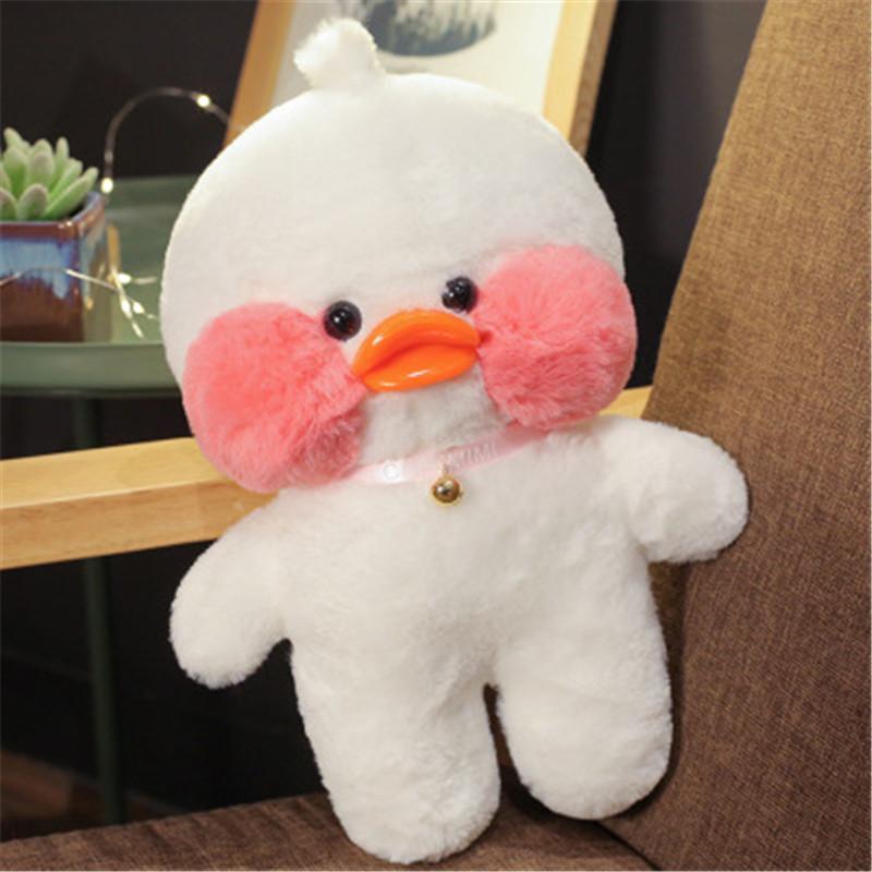 Cafe Duck, 30 cm, kleine gelbe Ente, süßes Kissen, Plüschtier, ausgestopfte Puppe mit Brille und Kleidung, süßes Cartoon-Spielzeug CHINA von Joom DACH