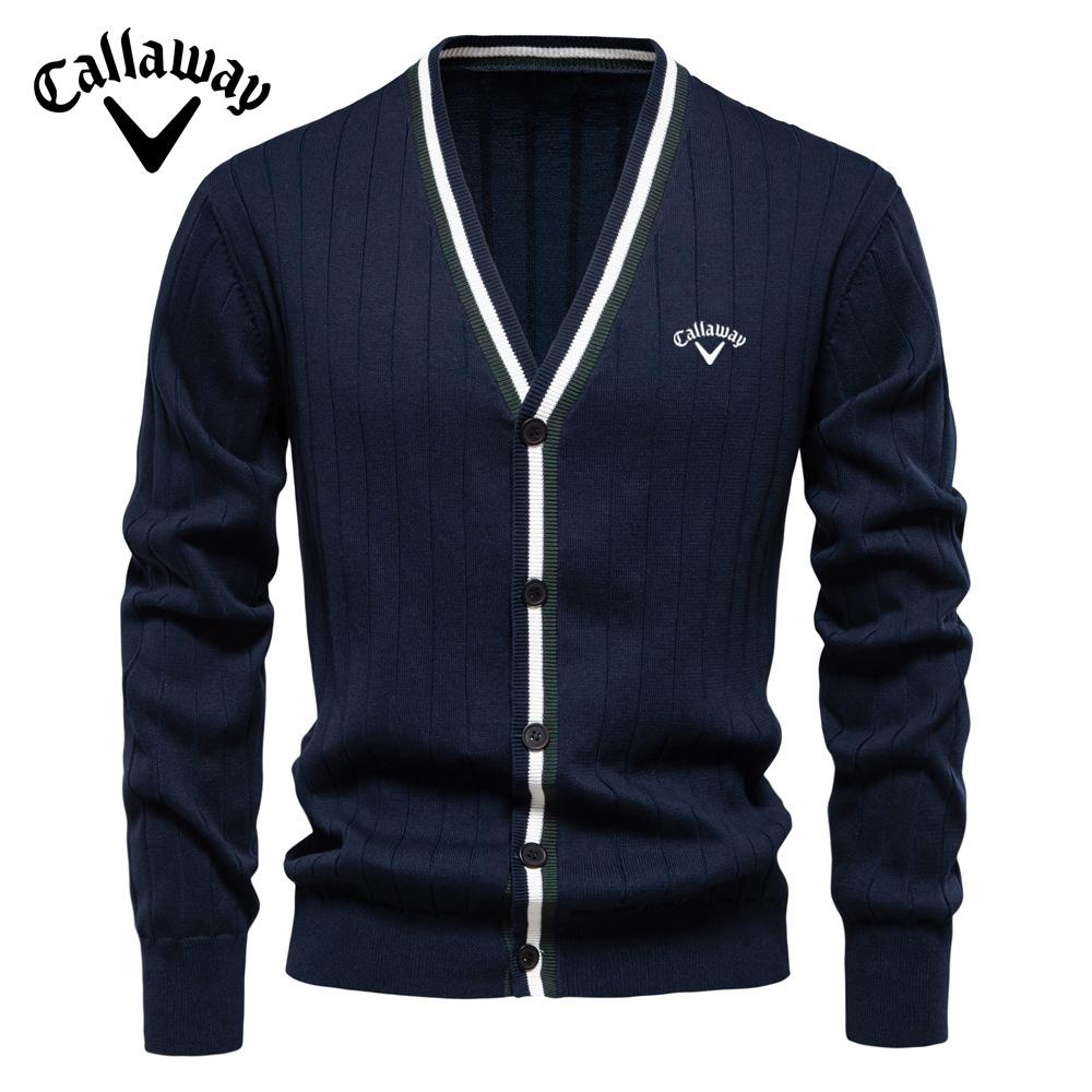 Callaway 2025 Herbst/Winter Bestickter Neuer Cardigan Herren V-Ausschnitt Langärmliger Pullover Strickjacke M von Joom DACH