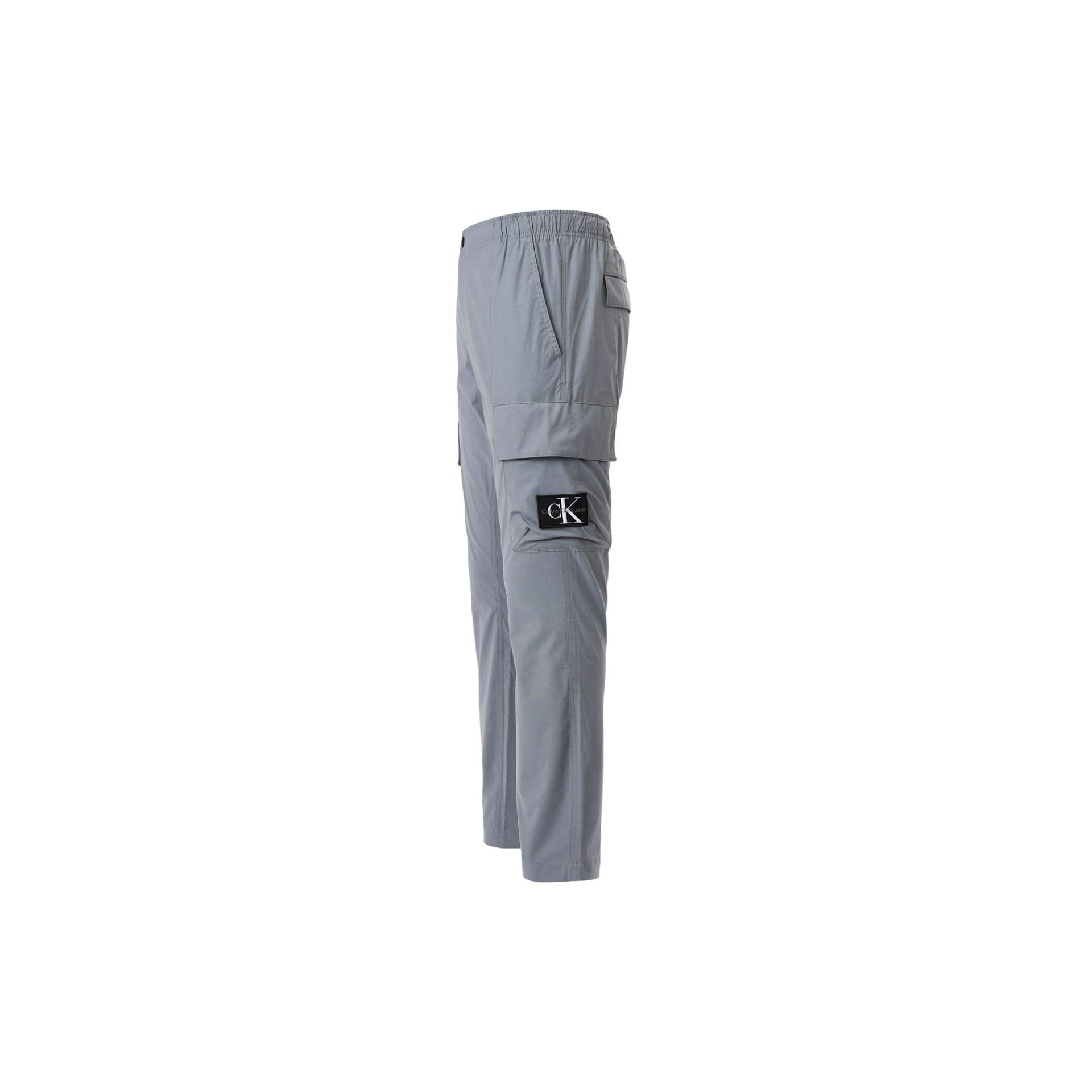 Calvin Klein Einfarbige Cargohose mit elastischem Bund Herren Unterteile Hellblau-Grau J322922-PN6 L Calvin Klein Einfarbige Cargohose mit elastischem Bund Herren Unterteile Hellblau-Grau J322922-PN6 L von Joom DACH