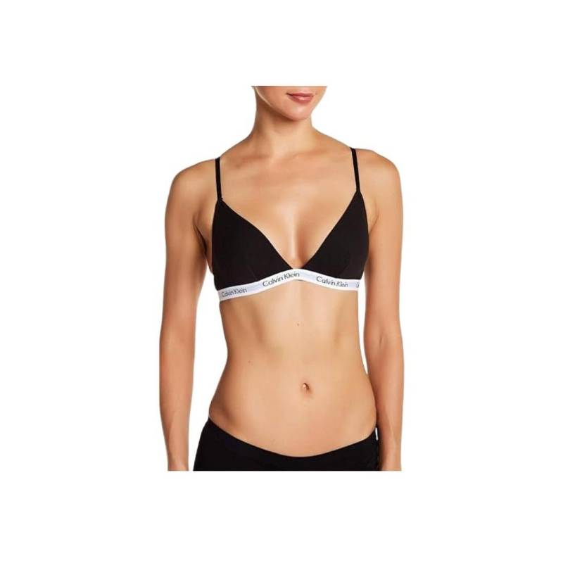Calvin Klein Letter Soft V-Ausschnitt BH mit festen Doppelträgern Damenunterwäsche Schwarz QP1342O-001 M von Joom DACH