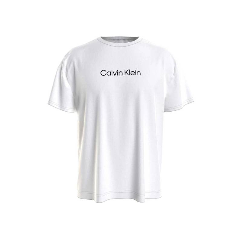 Calvin Klein Locker Geschnittenes T-Shirt mit Buchstabenprint Rundhalsausschnitt Herren Tops Weiß KM0KM00843-YCD XL von Joom DACH