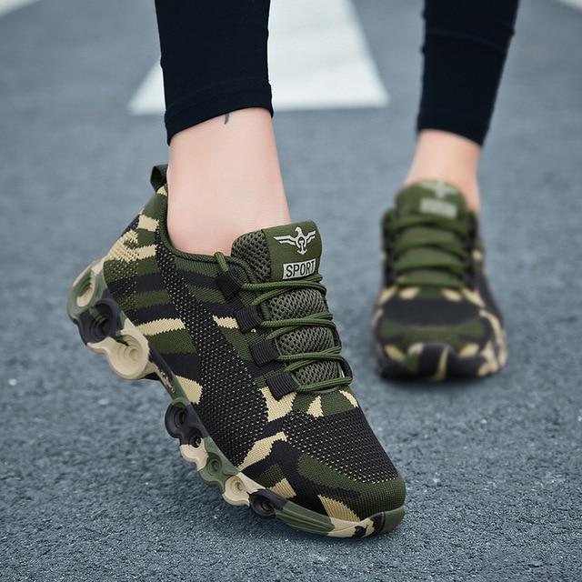 Camouflage Mode Turnschuhe Frauen Atmungsaktive Casual Schuhe Männer Armee Grün Trainer Plus Größe 35-44 Liebhaber Schuhe 39 camouflage von Joom DACH
