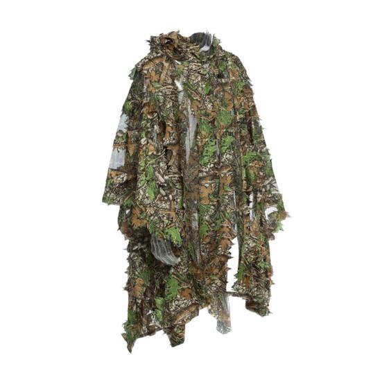 Camouflage-Umhang mit verstecktem Knopf, 3D-Blätter, Kapuzen-Verkleidung für die Jagd, Wildtierfotografie, CS-Spiele, Ghillie-Anzug, Umhang von Joom DACH