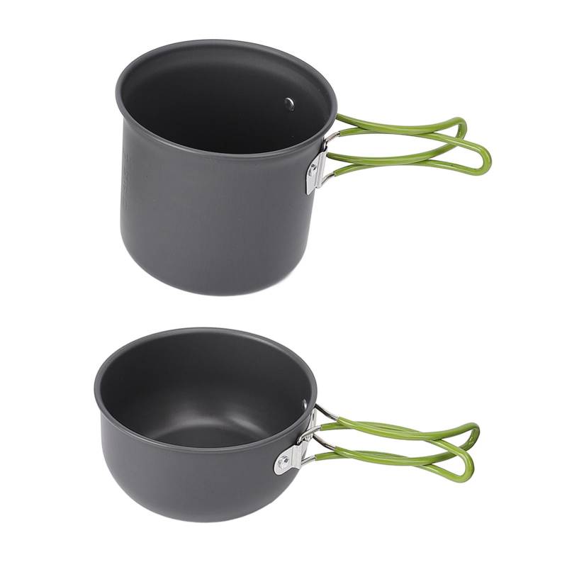 Camping Kochset Aluminiumlegierung Topf Löffel Gabel Set Camping Kochgeschirr Essgeschirr mit Tragetasche für 1 L(for 6.5-9kg) von Joom DACH